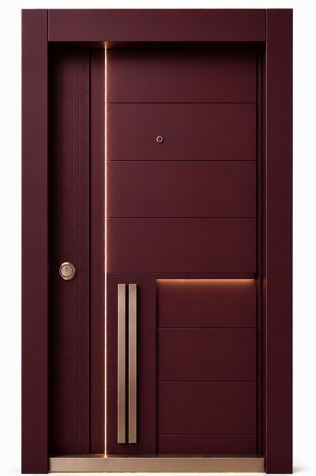 Kompozit Alpha KA-804 Burgundy Step Tudoor çelik kapı modeli